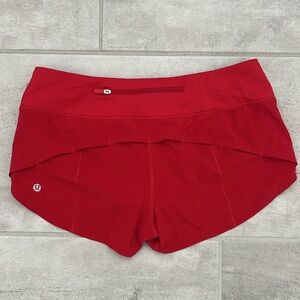 Red lululemon Shorts size 6 (or small)